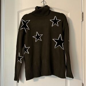 Sweet Romeo olive green Ribbed Sweater